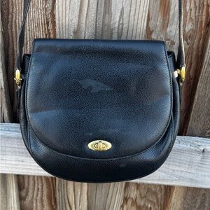 Vintage COACH 4401 Black  Leather Madison Carlyle Crossbody Shoulder Bag Y2K